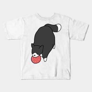 Cat Enjoying Salami Kids T-Shirt